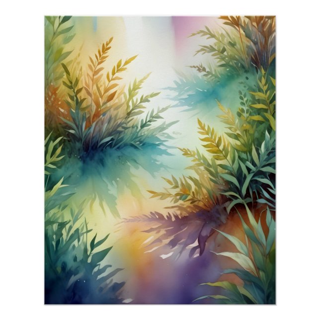 Fond d'écran de poster de feuille abstraite Arbre  (Devant)