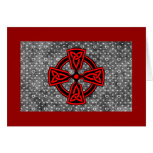 Fond délabré Croix Celtique Rouge