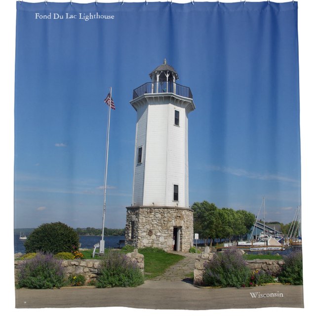 Fond Du Lac Lighthouse Duschvorhang (Vorderseite)