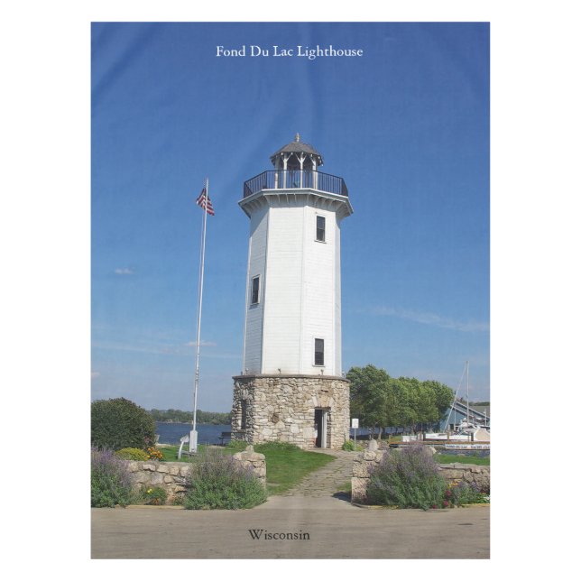 Fond Du Lac Lighthouse Tischtuch Tischdecke (Vorderseite)