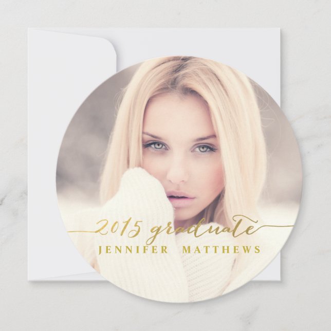 Fond or simple | Invitation de la fête de graduati (Devant)