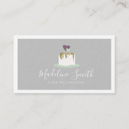 Fondant Wedding Cake Decorator Imitate Gold Busine Visitenkarte