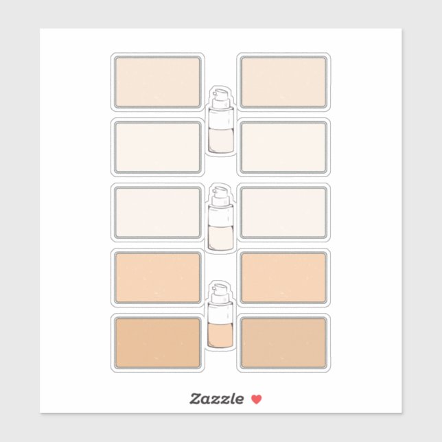 Fondation maquillage Créez vos propres Étiquettes  (Feuille)
