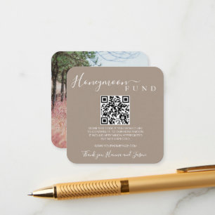 Fonds lune de miel carte Qr avec photo