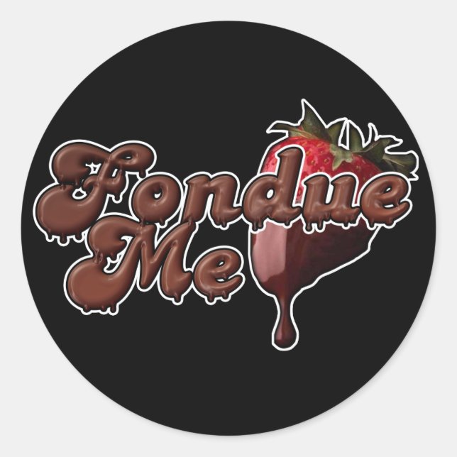 Fondue Me 2 Runder Aufkleber (Vorderseite)