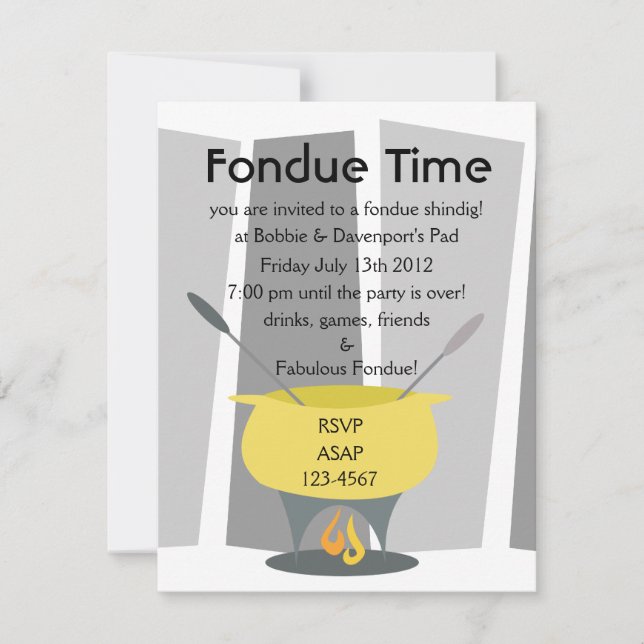 Fondue Time! Einladung (Vorderseite)