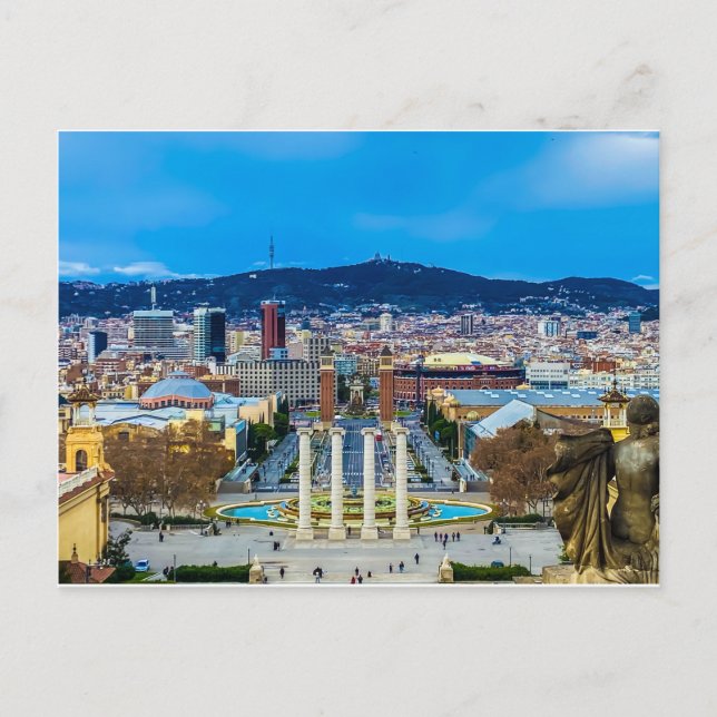 Font Montjuic, carte postale de Barcelone (Devant)