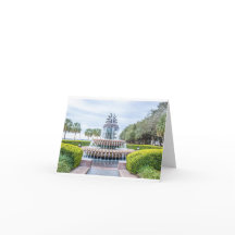 Fontaine d'ananas - Carte pliée vierge