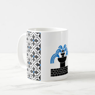 Fontaine dans Sable Populace Badge Café Mug