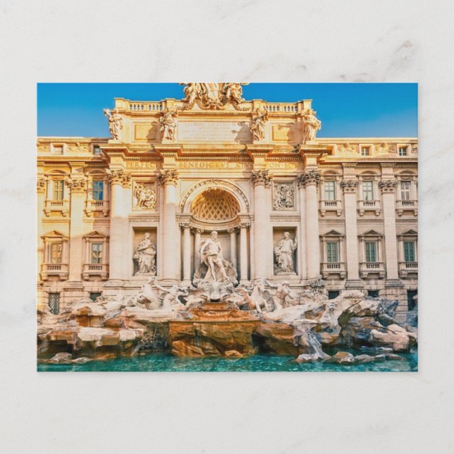 Fontaine de Trevi à Rome Carte postale (Devant)