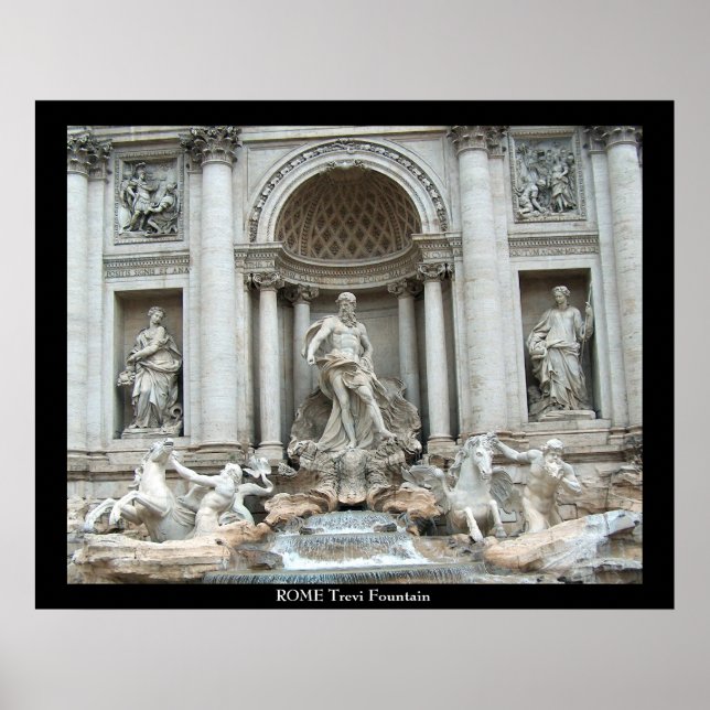 Fontaine de Trevi à Rome, Italie Poster (Devant)