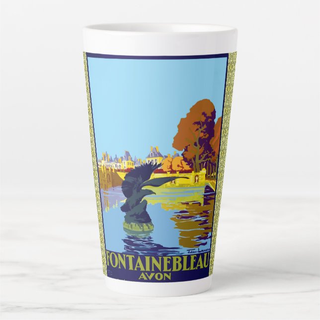 Fontainebleau Avon French Travel Poster Milchtasse (Vorderseite)