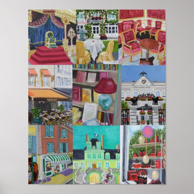 Fontainebleau Collage Print/Poster Poster (Vorne)