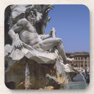 Fontana dei Quattro Fiumi, Piazza Navona, Rom, Getränkeuntersetzer