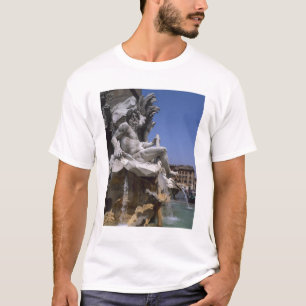 Fontana dei Quattro Fiumi, Piazza Navona, Rom, T-Shirt