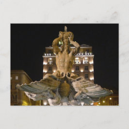 Fontana del Tritone, Rome, Italy - Postkarte