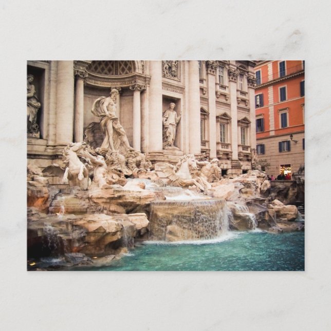 Fontana di Trevi, Rom Postkarte (Vorderseite)