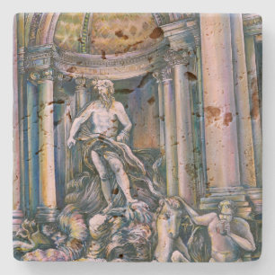 Fontana Di Trevi, Roma, Italien Steinuntersetzer