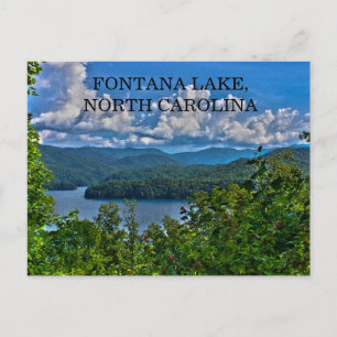 Fontana Lake North Carolina Blaue Himmel Foto Postkarte