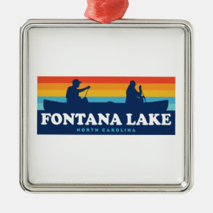 Fontana Lake North Carolina Canoe Ornament Aus Metall