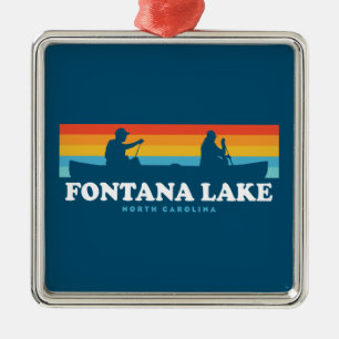 Fontana Lake North Carolina Canoe Ornament Aus Metall
