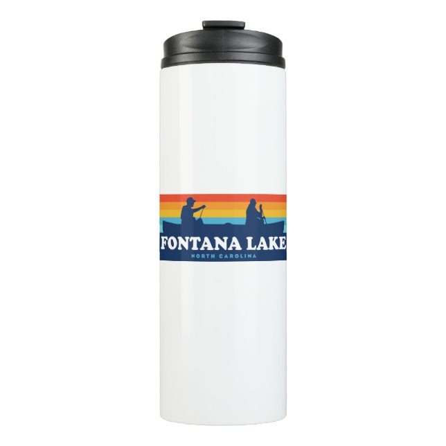 Fontana Lake North Carolina Canoe Thermosbecher (Vorderseite)