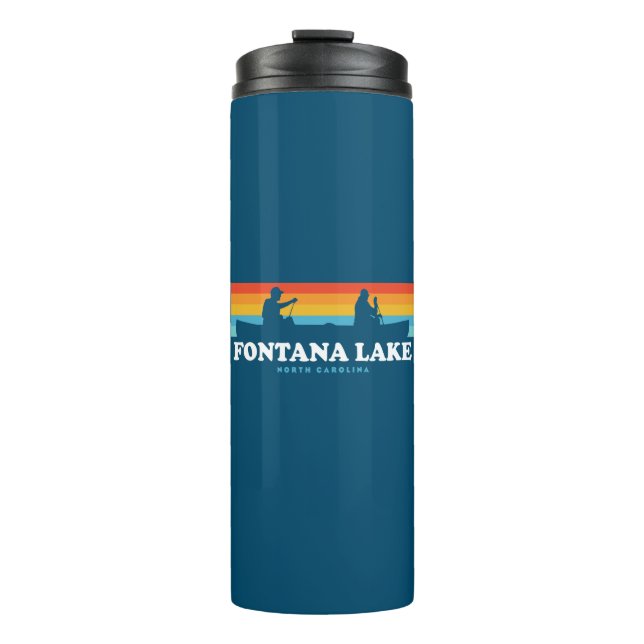 Fontana Lake North Carolina Canoe Thermosbecher (Vorderseite)