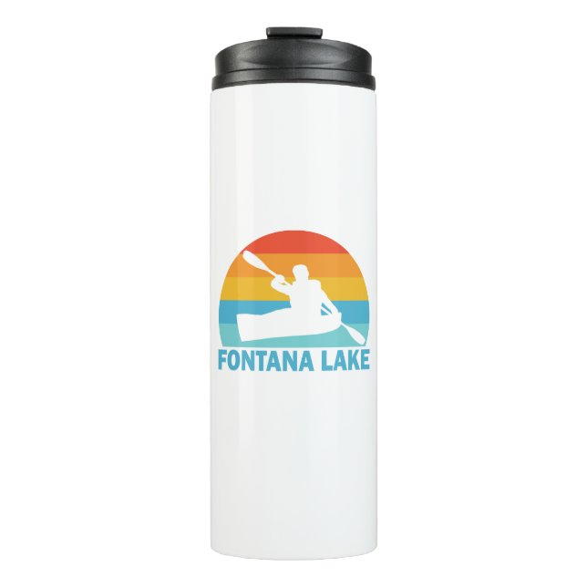Fontana Lake North Carolina Kayak Thermosbecher (Vorderseite)