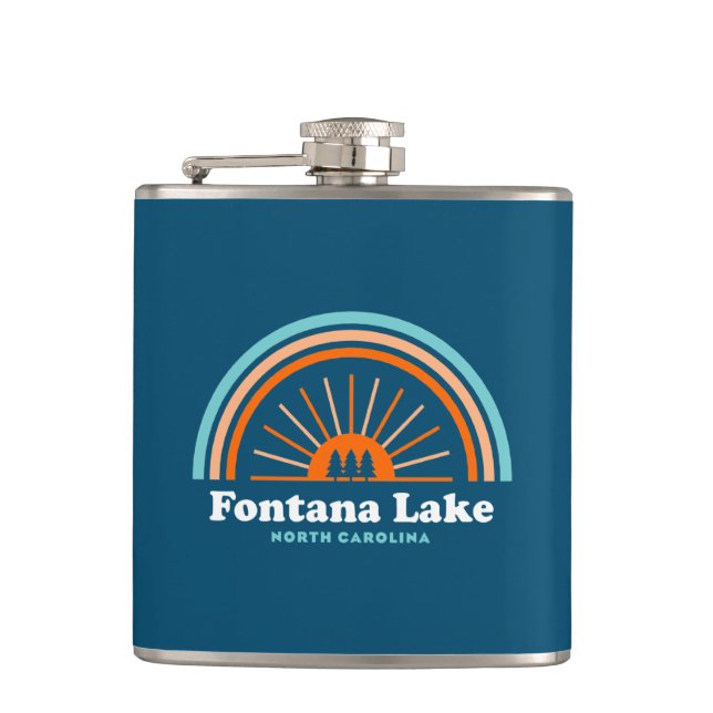 Fontana Lake North Carolina Rainbow Flachmann (Vorderseite)