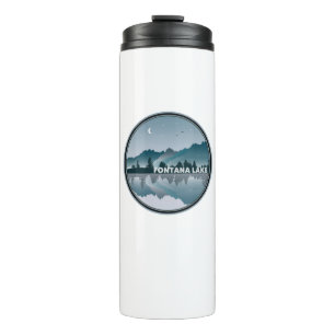 Fontana Lake North Carolina Reflektion Thermosbecher