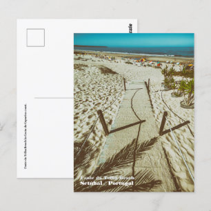 Fonte da Telha Beach in Costa da Caparica Küste. Postkarte