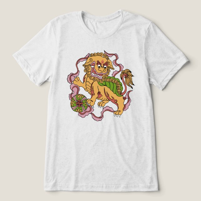 Foo Dog Tri-Blend Shirt (Design Vorderseite)
