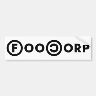 FooCorp Autoaufkleber