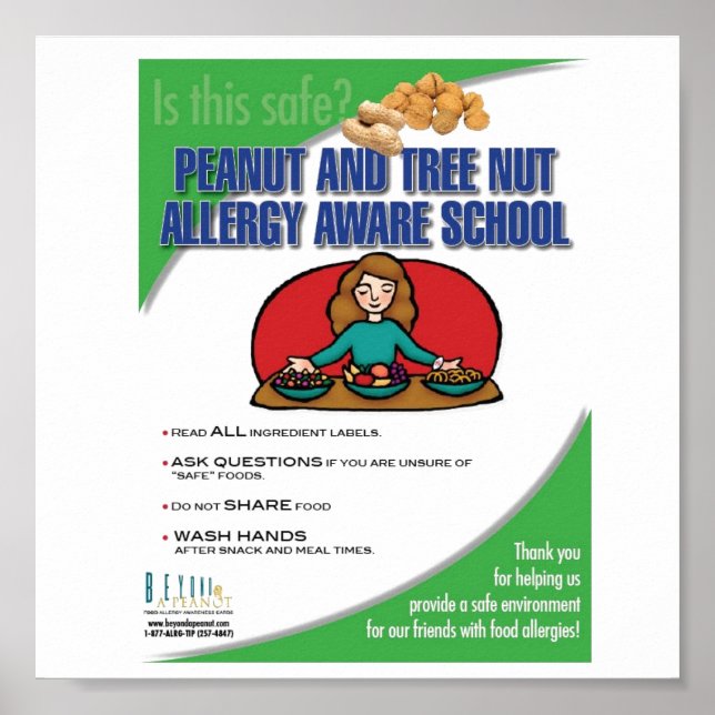 Food Allergy Aware School Poster (Vorne)