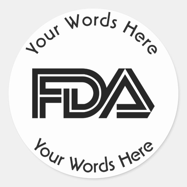 Food and Drug Administration FDA Custom Aufkleber (Vorderseite)