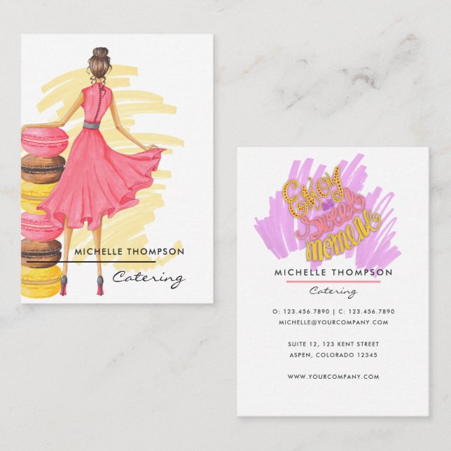Food Catering Business Card Visitenkarte (Vorne/Hinten)