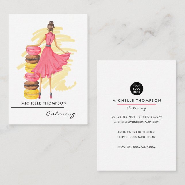 Food Catering Business Card Visitenkarte (Vorne/Hinten)