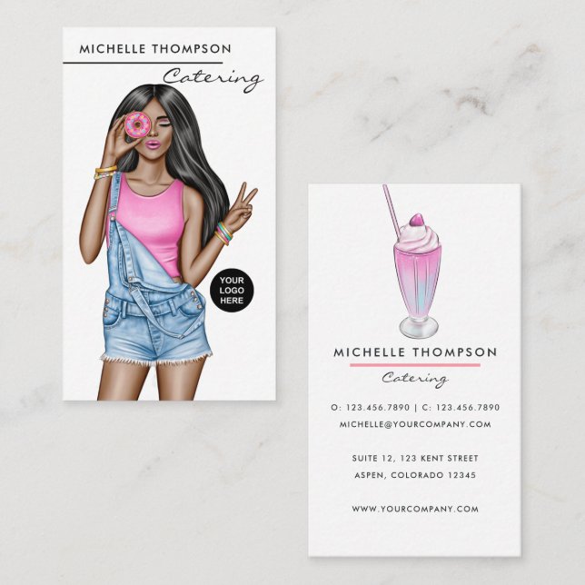 Food Catering Business Card Visitenkarte (Vorne/Hinten)
