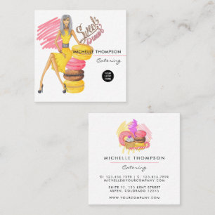 Food Catering Square Business Card Quadratische Visitenkarte