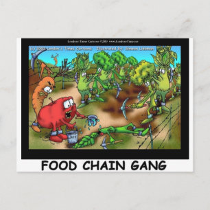 Food Chain Gang Lustige Geschenke Tees & Sammlerst Postkarte