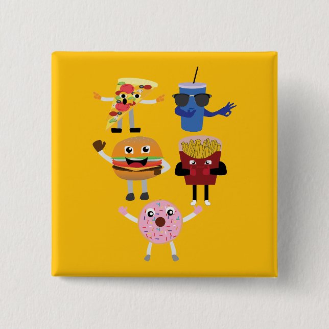 Food Characters Button (Vorderseite)