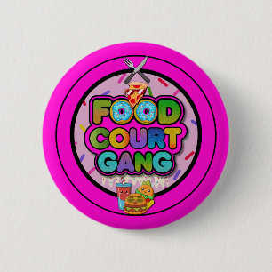 Food Court Gang Logo Knopf Button