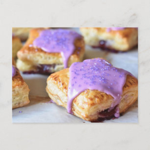Food Fotografy BlackBerry Breakfast Pastries Postkarte