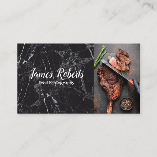 Food Fotografy Blogger Kitchen Business Card Visitenkarte (Vorderseite)