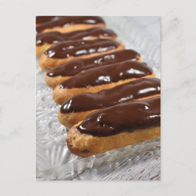 Food Fotografy Boston Cream Fill Eclairs Postkarte (Vorderseite)