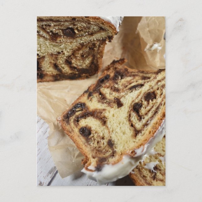 Food Fotografy Cinnamon Roll Buns Brot Postkarte (Vorderseite)