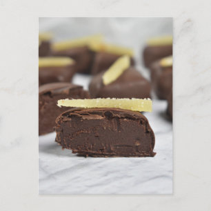 Food Fotografy Ingwer Chocolate Bon Bons Postkarte