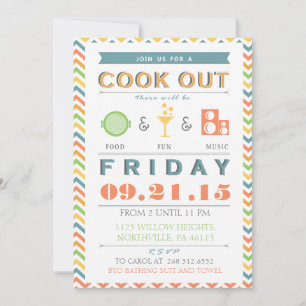 Food, Fun und Music Barbeque (GRILLEN) Cookout Ein Einladung