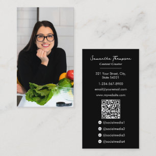 Food Influencer Blogger Content Creator Vollständi Visitenkarte