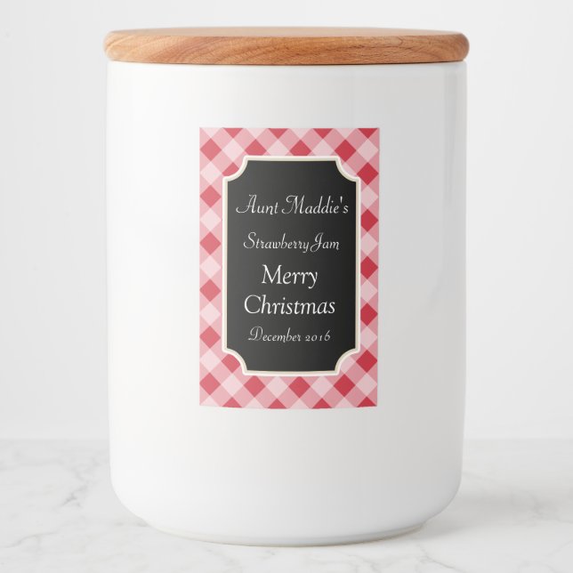 Food Jar Weihnachtsstanzmarken Geschenkaufkleber Lebensmitteletikett (Vorderseite)